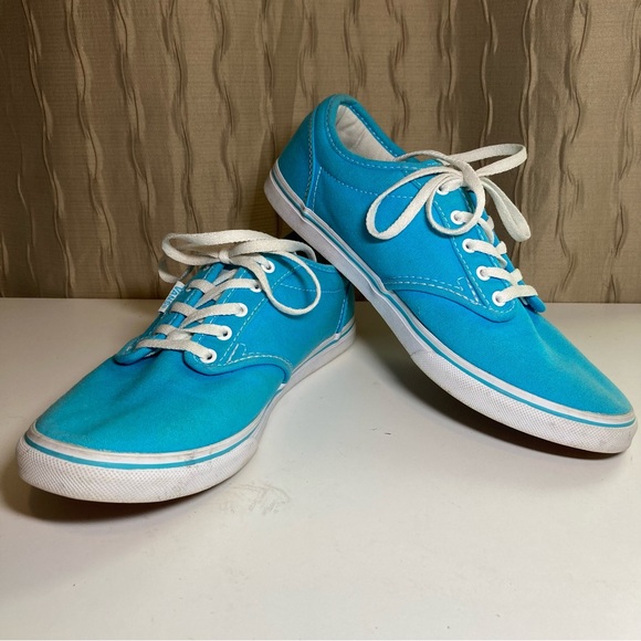 Vans Authentic Era Blue Women's 8 Skate Shoes Blue Low Top Lace Up Canvas - Picture 2 of 14